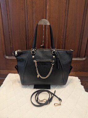Coach Prairie Chain Satchel  EUC Black Pebble Quiet Luxury Old Money Convertible